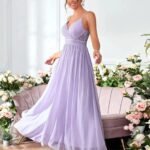 Robe Demoiselle Dhonneur Mauve Lilas 2