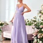 Robe Demoiselle Dhonneur Mauve Lilas 5