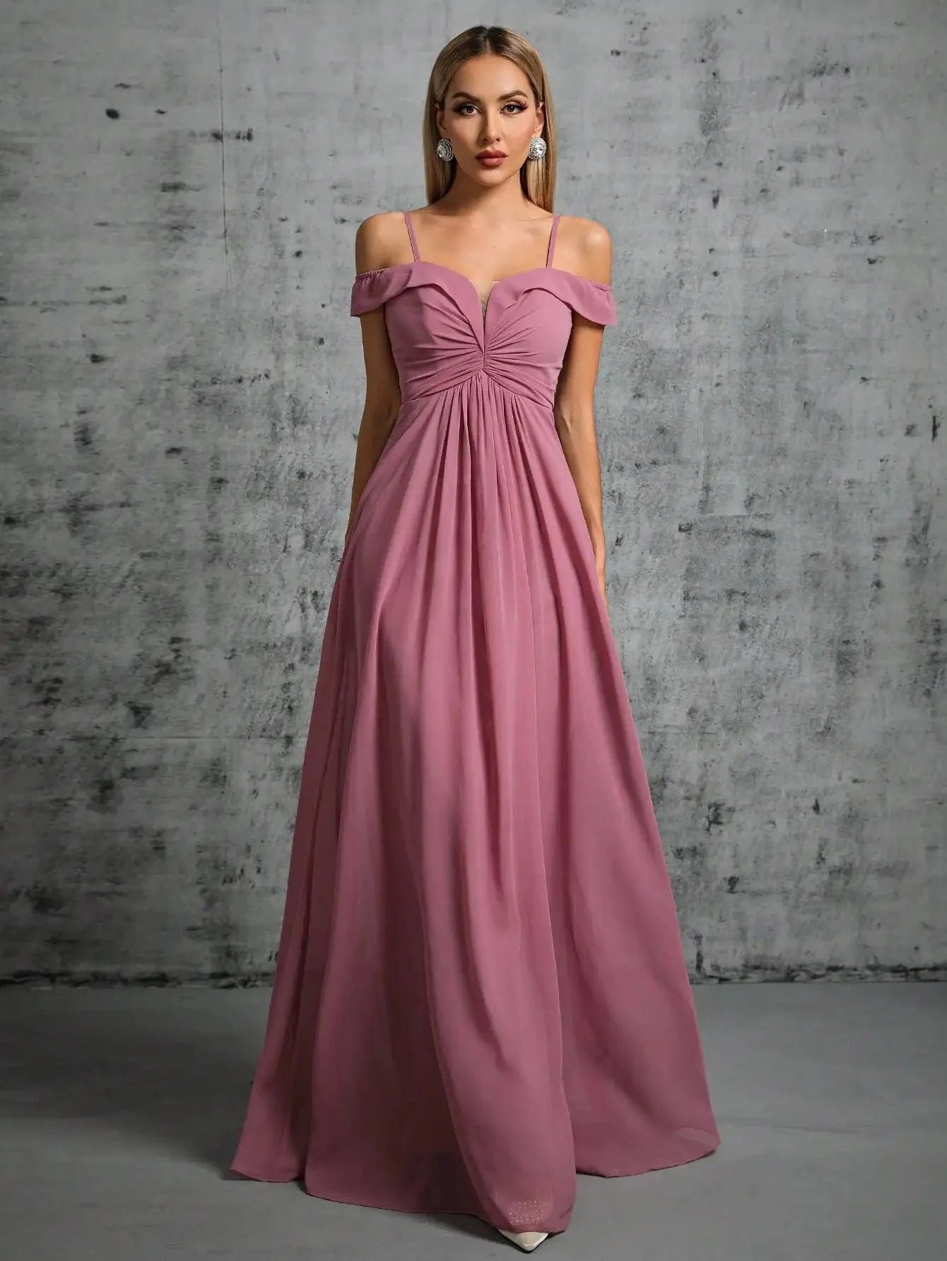 Robe Demoiselle Dhonneur Rose Pastel 2