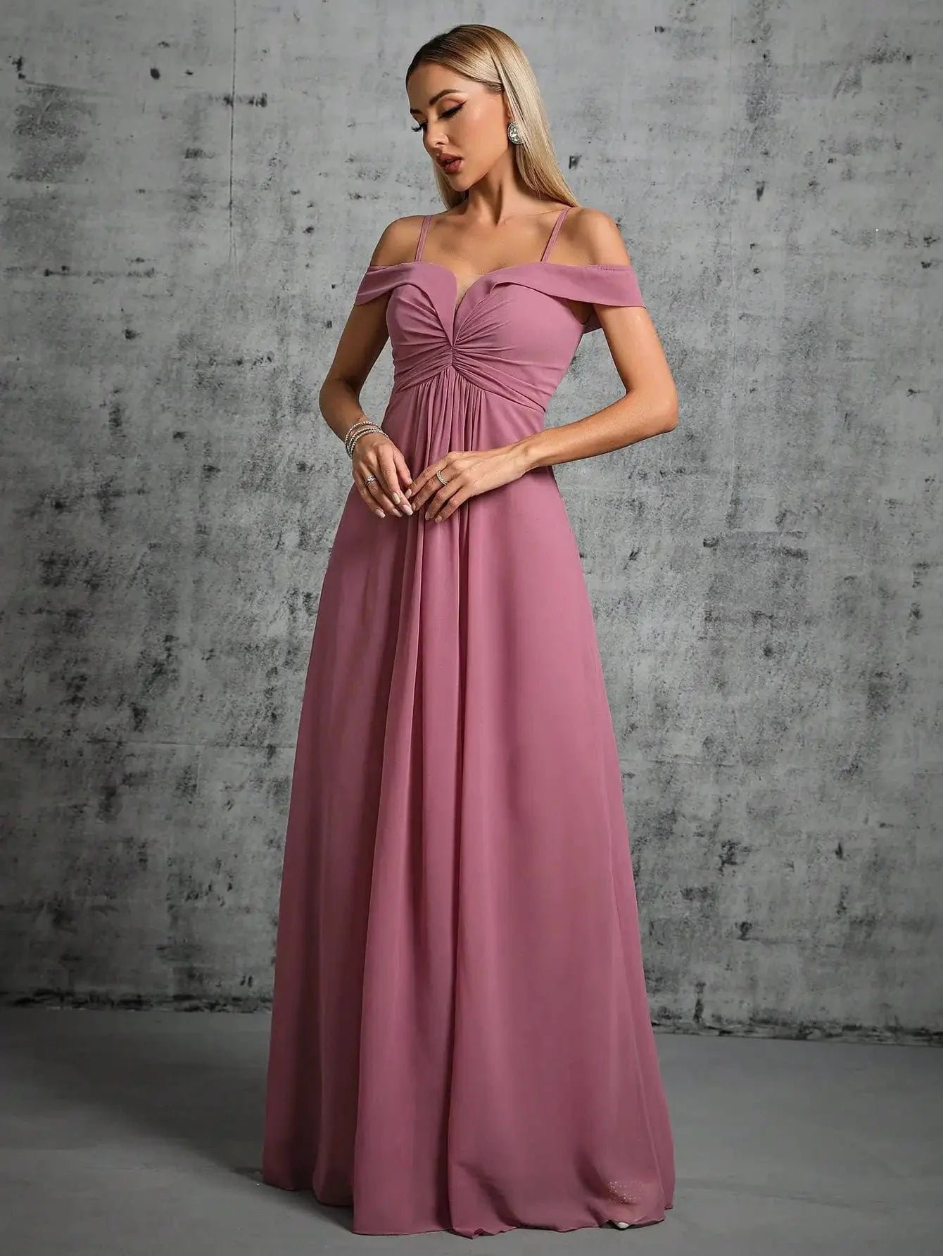 Robe Demoiselle Dhonneur Rose Pastel 3
