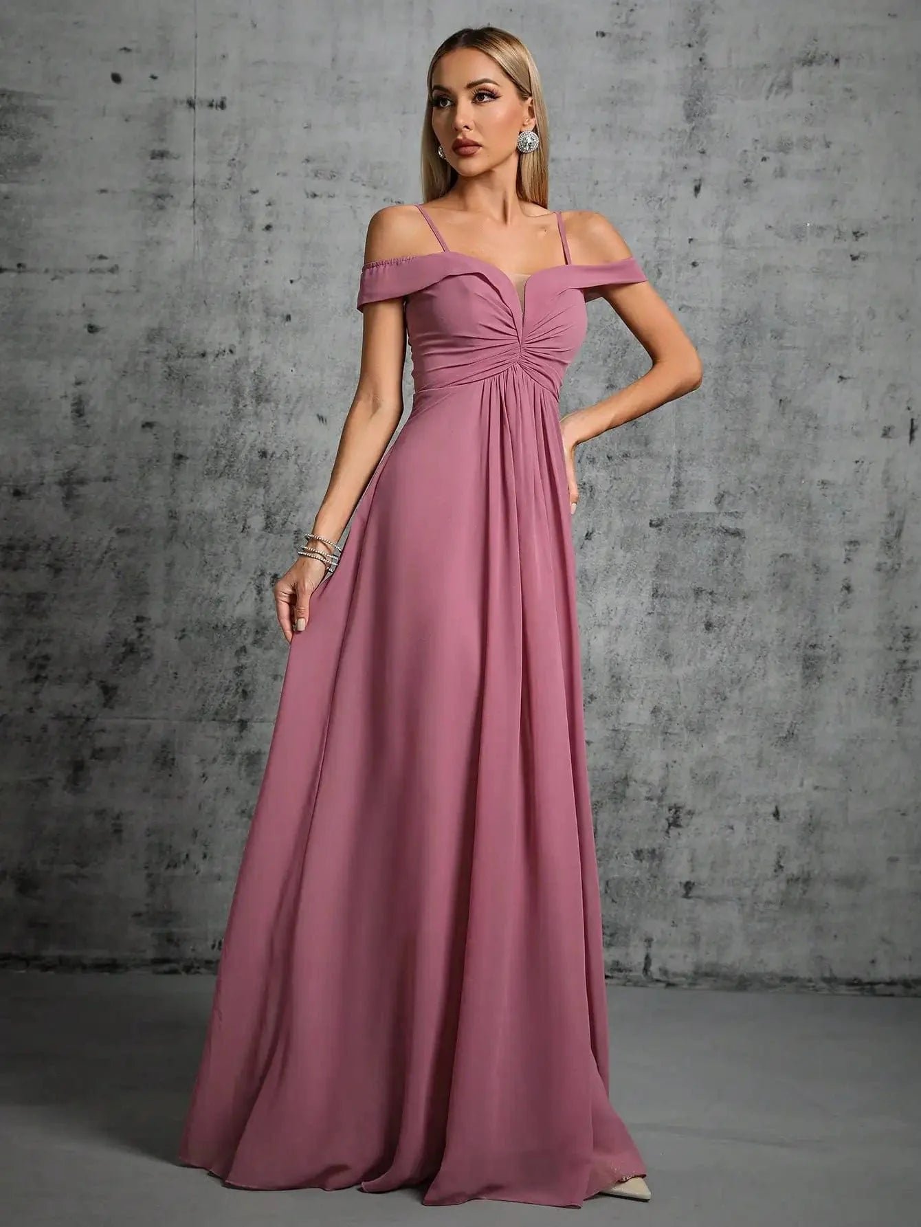 Robe Demoiselle Dhonneur Rose Pastel