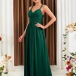 Robe Demoiselle Dhonneur Rose Poudre Dos Nu 3