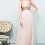 Robe Demoiselle Dhonneur Rose Poudre Haut Dore Rose Poudre 32