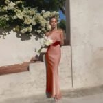 Robe Demoiselle Dhonneur Rose Poudre Longue 5