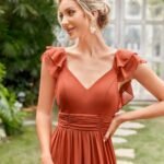 Robe Demoiselle Dhonneur Terracotta 11