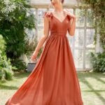 Robe Demoiselle Dhonneur Terracotta 12