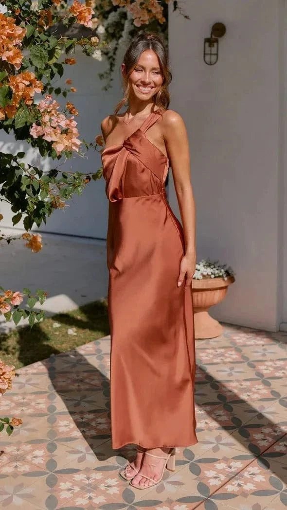Robe Demoiselle Dhonneur Terracotta 15