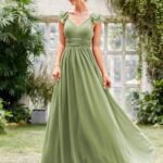Robe Demoiselle Dhonneur Terracotta Vert S