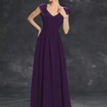 Robe Demoiselle Dhonneur Terracotta Violet S