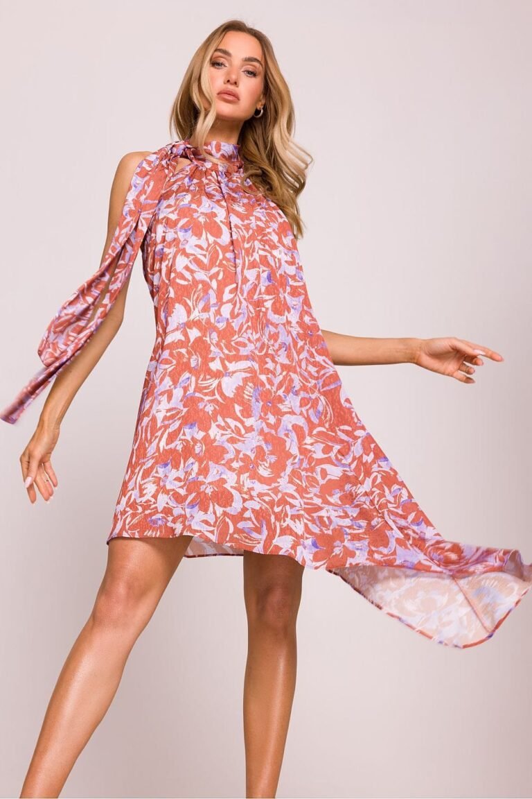 Robe Dete Asymetrique Fleurie Sans Manches 2