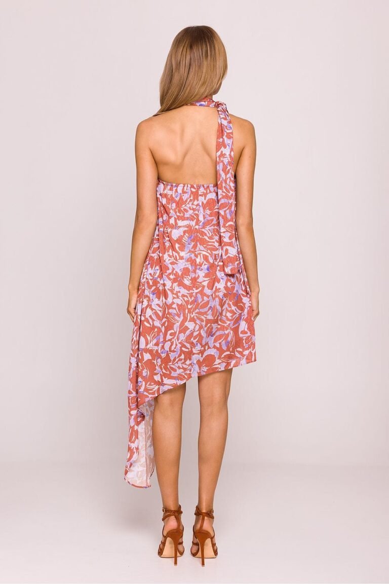 Robe Dete Asymetrique Fleurie Sans Manches