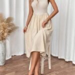 Robe Dete Beige Decontractee Sans Manches 3