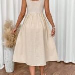 Robe Dete Beige Decontractee Sans Manches 4