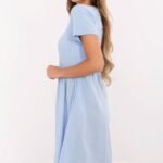 Robe Dete Bleue Ciel Courte Manches Courtes 2