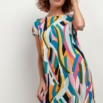 Robe Dete Courte Trapeze Multicouleur Xs