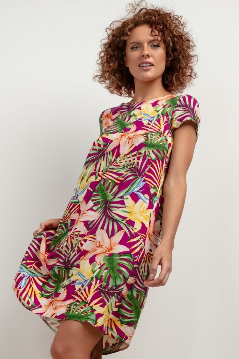 Robe Dete Courte Trapeze Violet Xs
