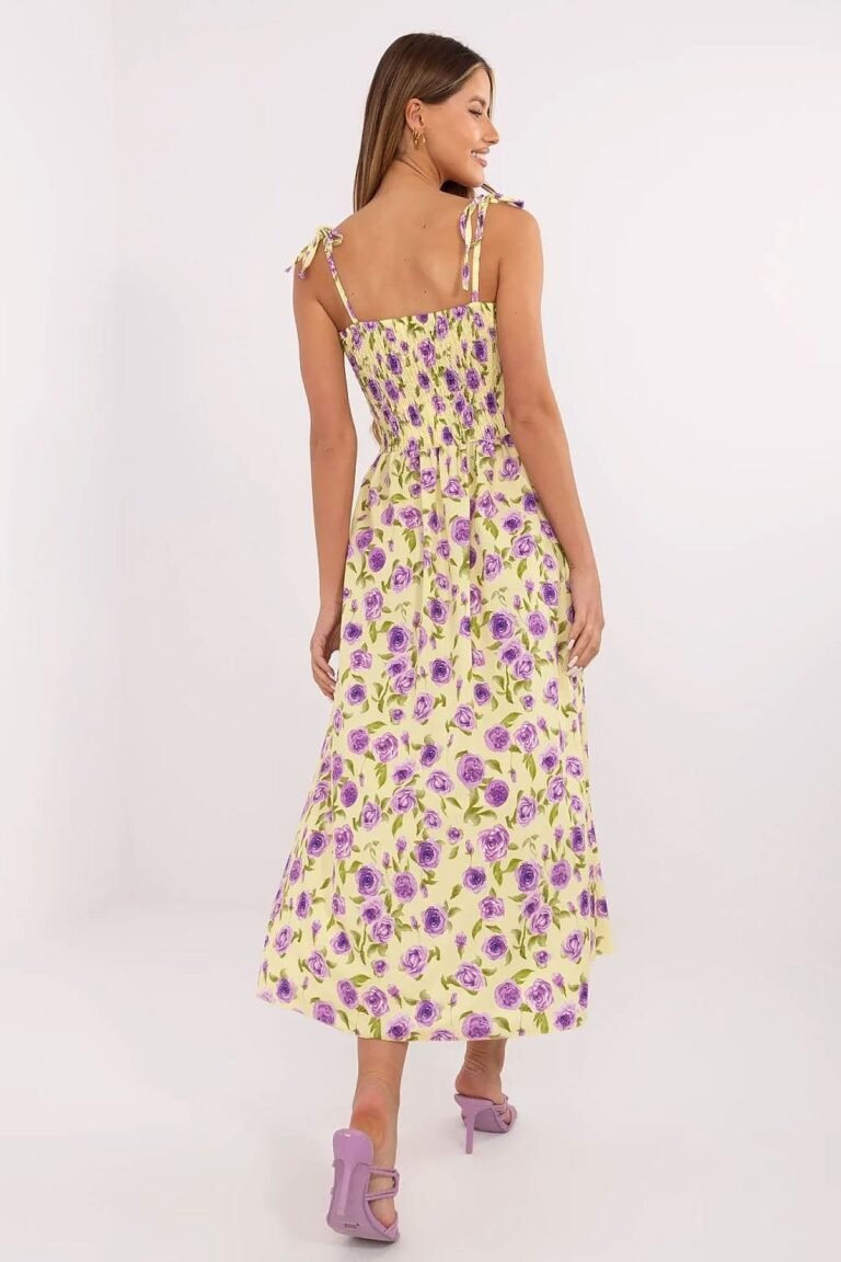 Robe Dete Fleurie Boutonnee A Bretelles 2