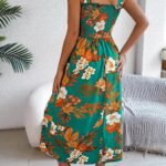 Robe Dete Fleurie Midi A Bretelles 2