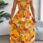 Robe Dete Fleurie Midi A Bretelles 5