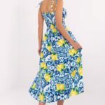 Robe Dete Fleurie Midi Fendue Bretelles A Nouer 2