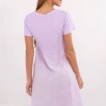 Robe Dete Lilas Casual Manches Courtes