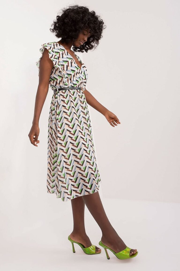 Robe Dete Motif Geometrique Fluide 2