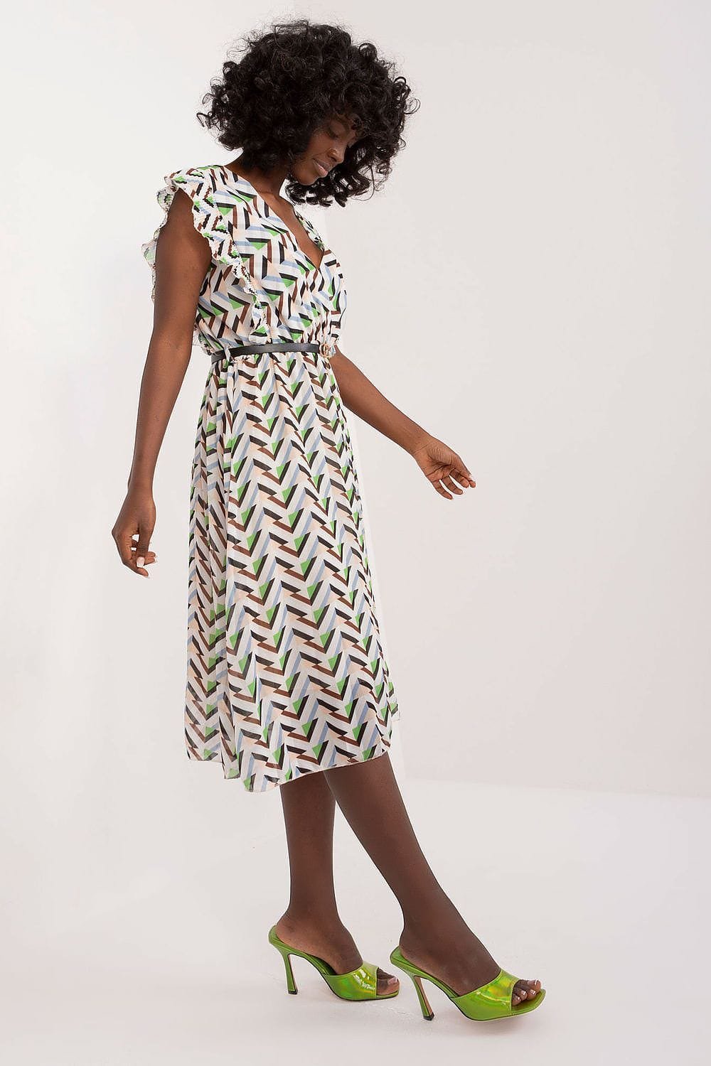Robe Dete Motif Geometrique Fluide 2