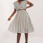 Robe Dete Motif Geometrique Fluide Multicoloris Taille Unique