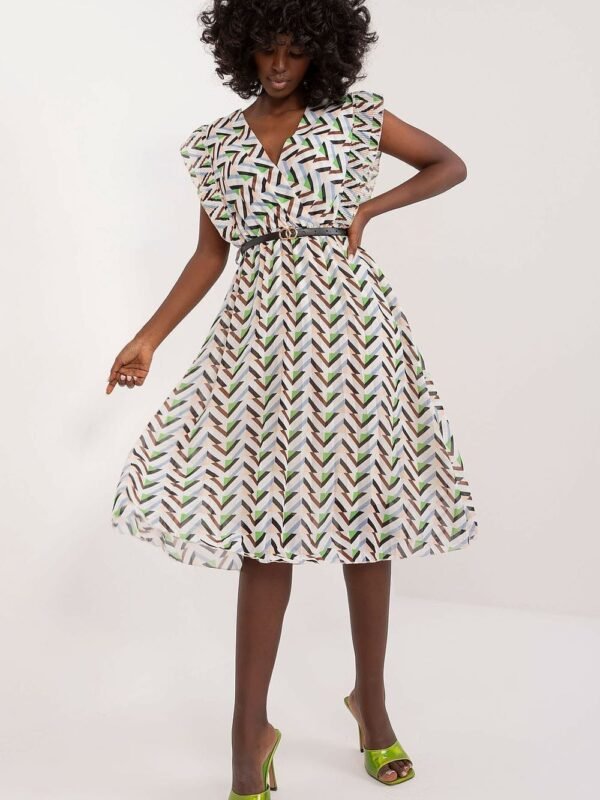 Robe Dete Motif Geometrique Fluide Multicoloris Taille Unique