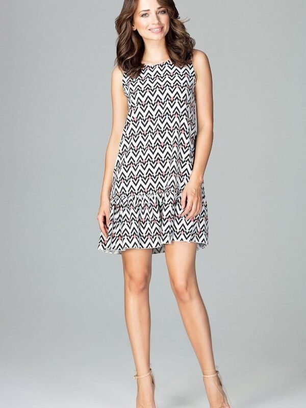 Robe Dete Motif Zigzag Casual Courte S
