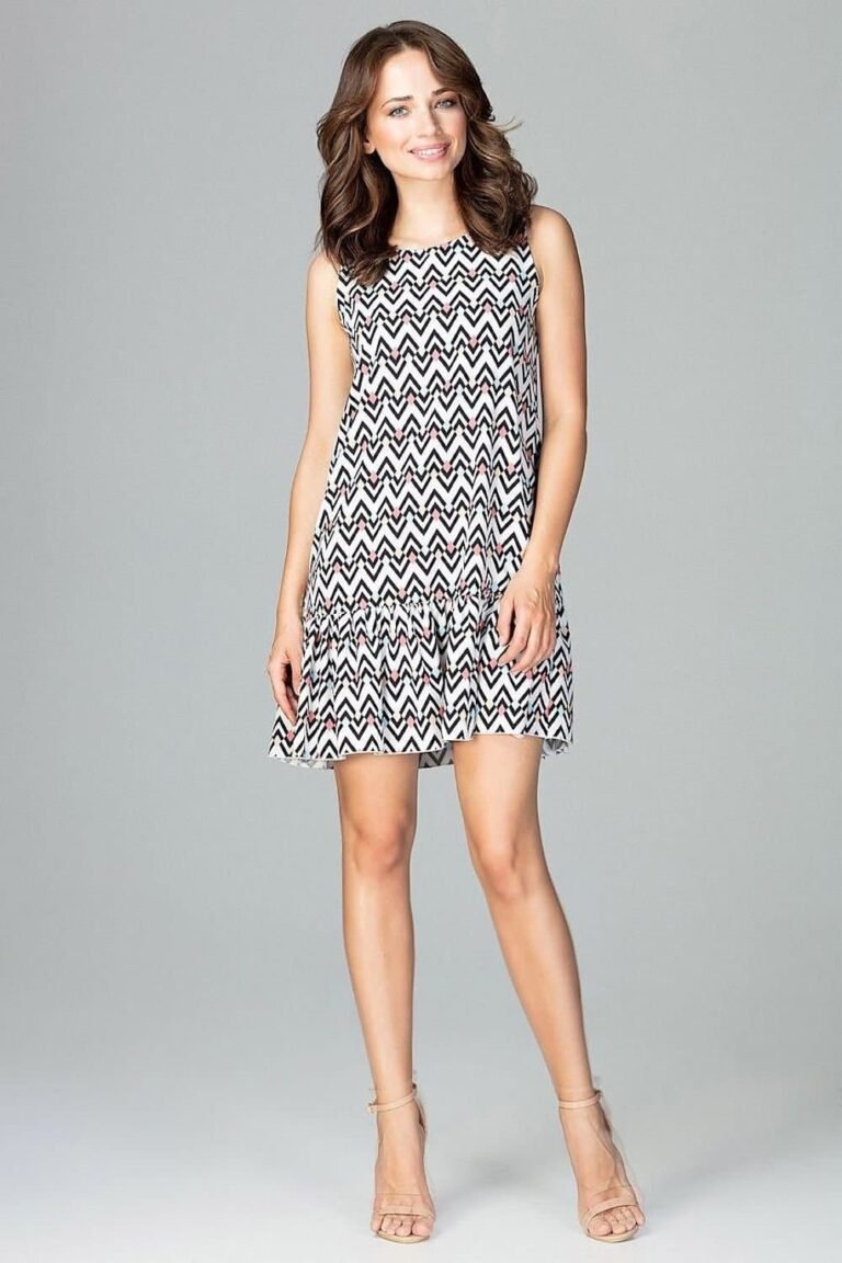 Robe Dete Motif Zigzag Casual Courte S
