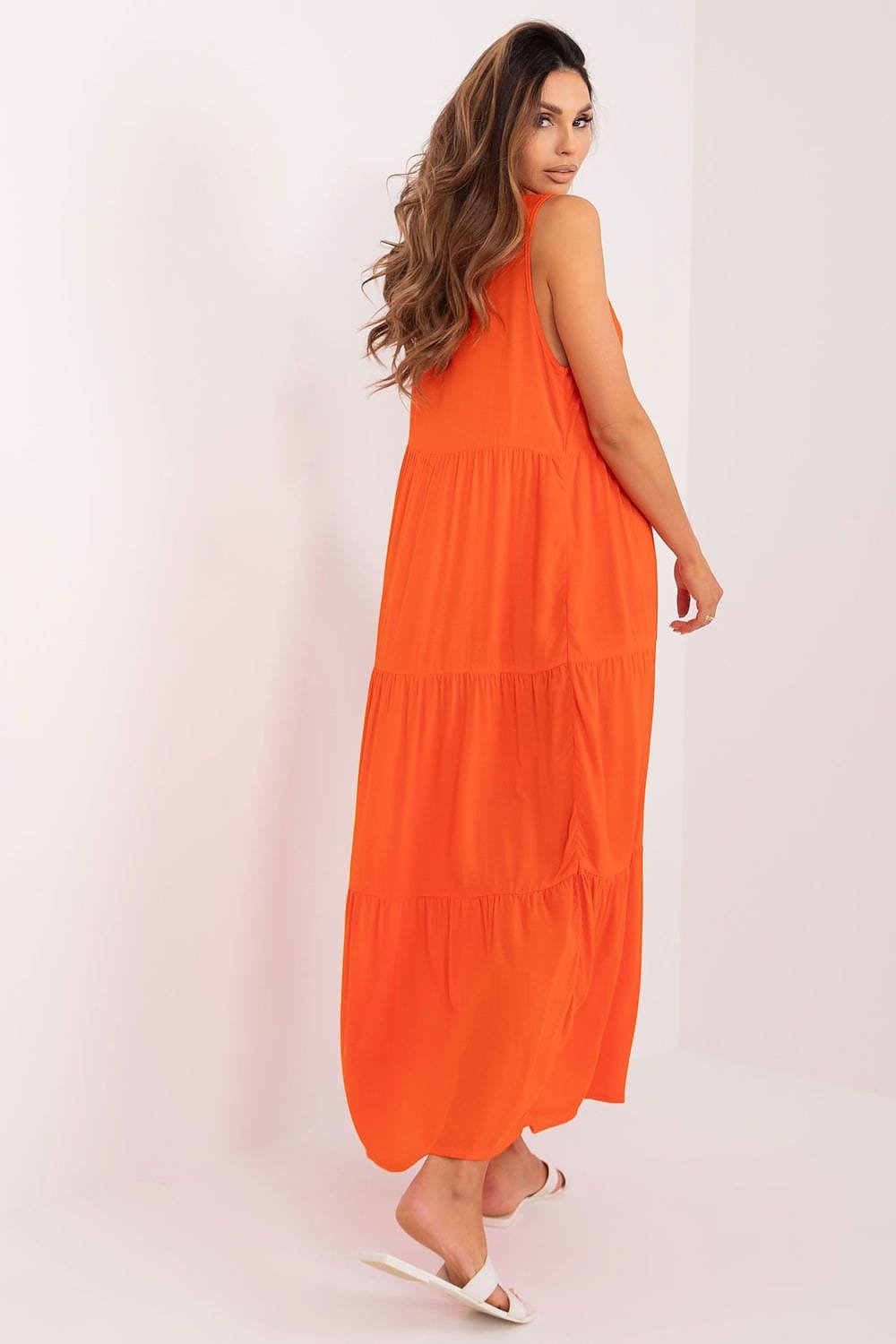 Robe Dete Orange Longue 2