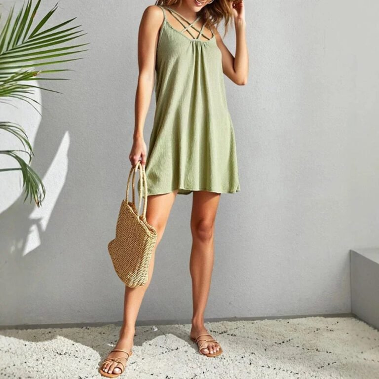 Robe Dete Verte Ample Courte