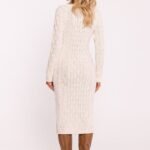 Robe Dhiver Midi A Motif Tricote Geometrique 7