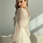 Robe En Tulle Midi Manches Longues 4