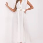 Robe Ete Blanche Longue Col Chemise Blanc Taille Unique