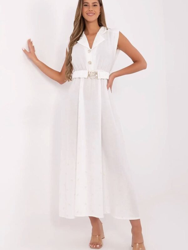 Robe Ete Blanche Longue Col Chemise Blanc Taille Unique