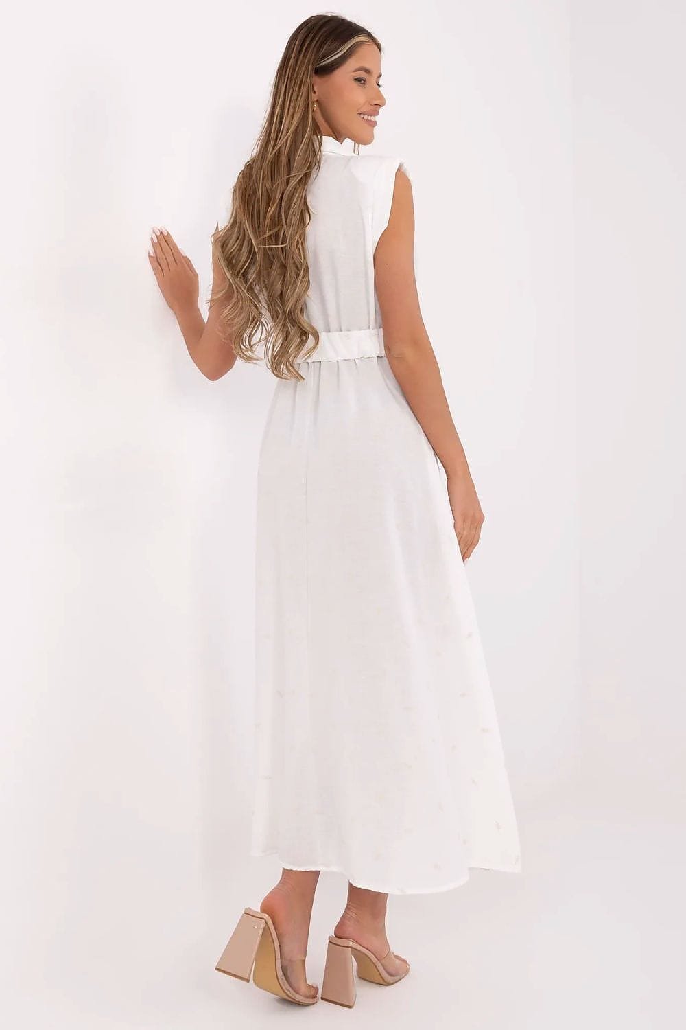 Robe Ete Blanche Longue Col Chemise