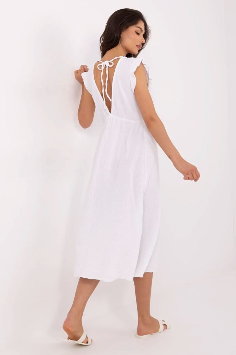 Robe Ete Blanche Midi Casual 2