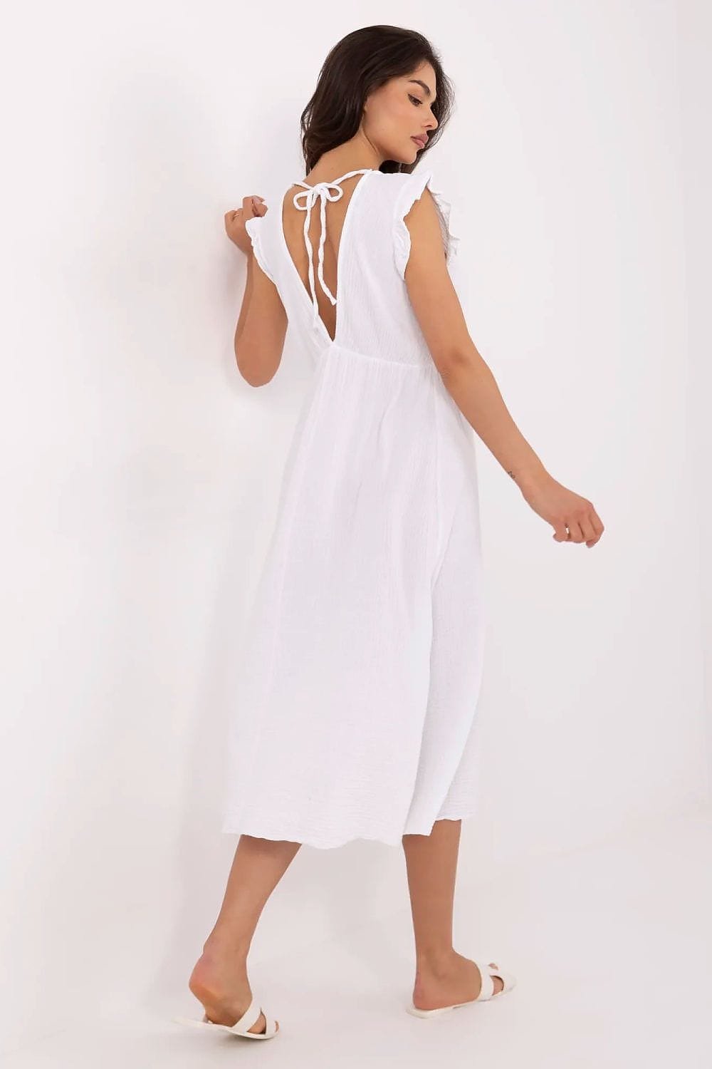 Robe Ete Blanche Midi Casual 2