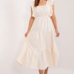 Robe Ete Boheme Champetre Longue Blanc Taille Unique