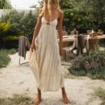 Robe Ete Boheme Dos Nu Longue Decolletee