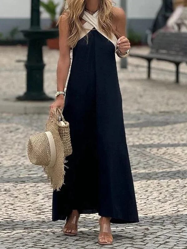 Robe Ete Boheme Dos Nu Longue Noir S