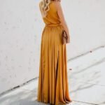 Robe Ete Boheme Fendue Decolletee 2