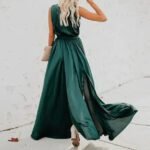 Robe Ete Boheme Fendue Decolletee 6