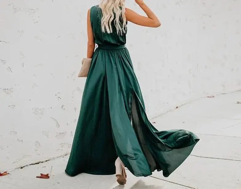 Robe Ete Boheme Fendue Decolletee 6