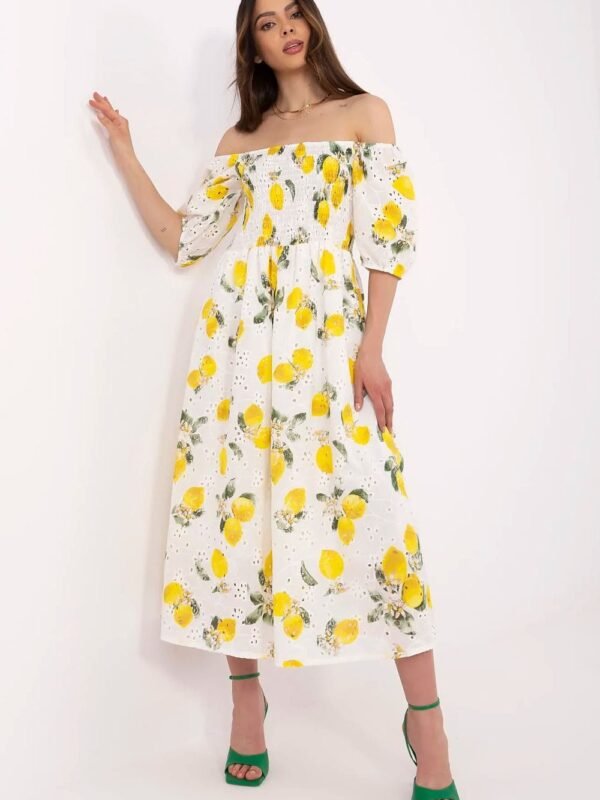 Robe Ete Boheme Longue Epaules Denudees Multicouleur Taille Unique