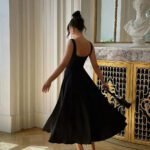 Robe Ete Chic Col Carre Sans Manches Trapeze 4
