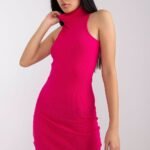 Robe Ete Courte Moulante Sans Manches Rose S
