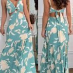 Robe Ete Dos Nu Longue Tropicale Fluide 2